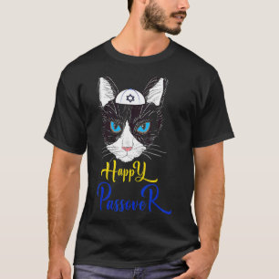 Passover Happy Passover Cat Seder Jewish Holiday T-Shirt