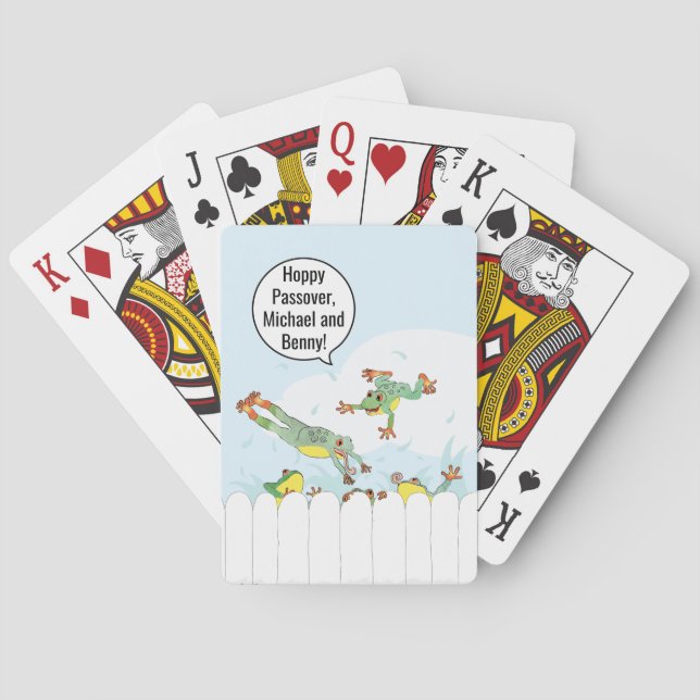 Passover Hoppy Frogs Playing Cards (Back)