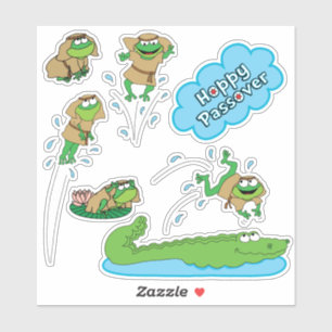 Passover Hoppy Passover Custom Shaped Stickers