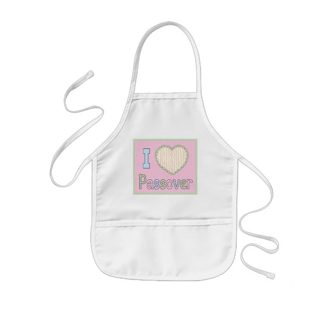 Passover Kid's Apron "I Love Passover" (Front)
