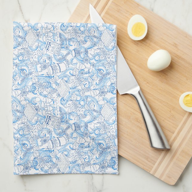 Passover Kitchen Towel - Mix & Match Dinnerware  (Quarter Fold)