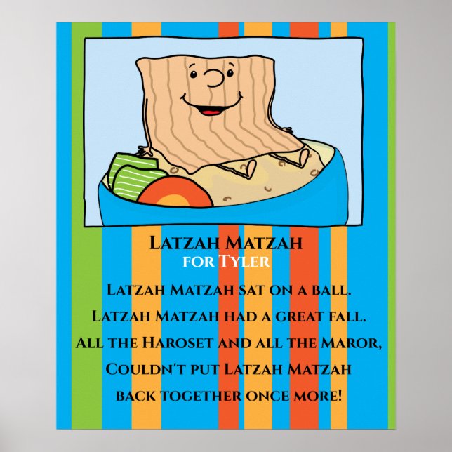 Passover Latzah Matzah Poster 20 x 24 Matte Finish (Front)
