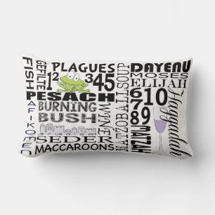 Passover Lumbar Pillow "Dayenu & more..."