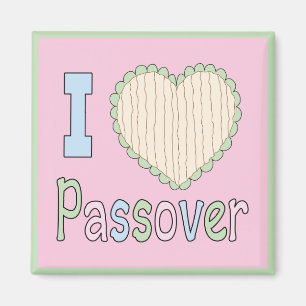 Passover Magnet 2" Square "I Love Passover"