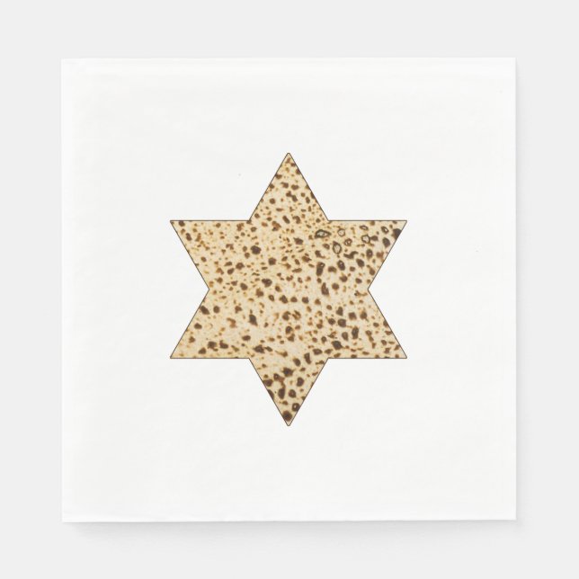Passover Matzah Bread Star of David Napkin (Front)