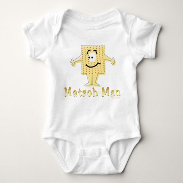 Passover Matzoh Man Baby Bodysuit (Front)