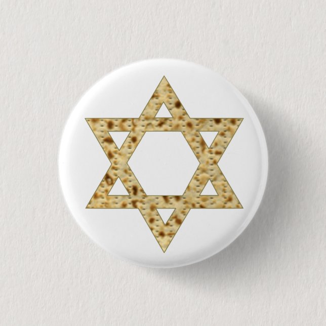 Passover Matzoh Star of David 3 Cm Round Badge (Front)