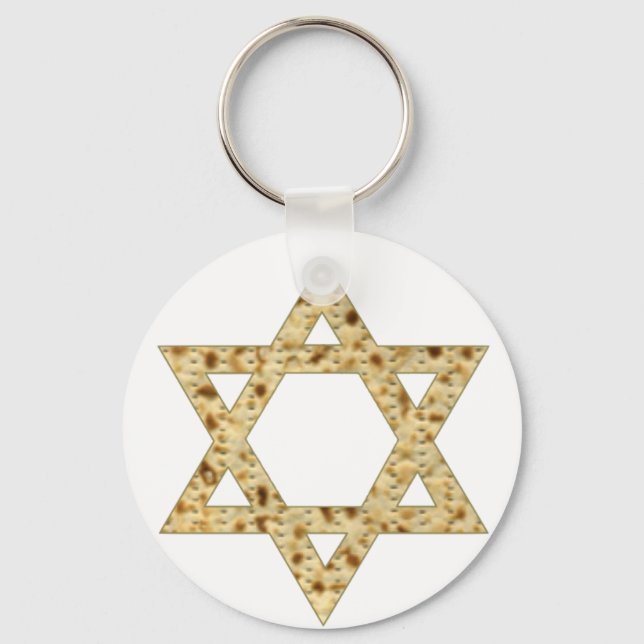 Passover Matzoh Star of David Key Ring (Front)