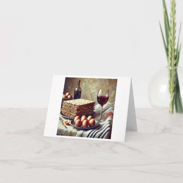Passover Meal,  Holiday Card (Front)
