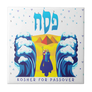 Passover Moses & Israelites' exodus from Egypt Ceramic Tile