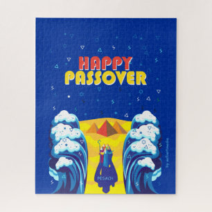 Passover Moses & Israelites' Exodus Pop Art Paint Jigsaw Puzzle