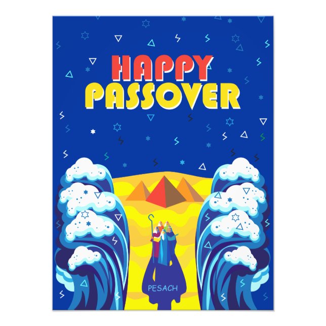 Passover Moses & Israelites' Exodus Pop Art Paint Photo Print (Front)