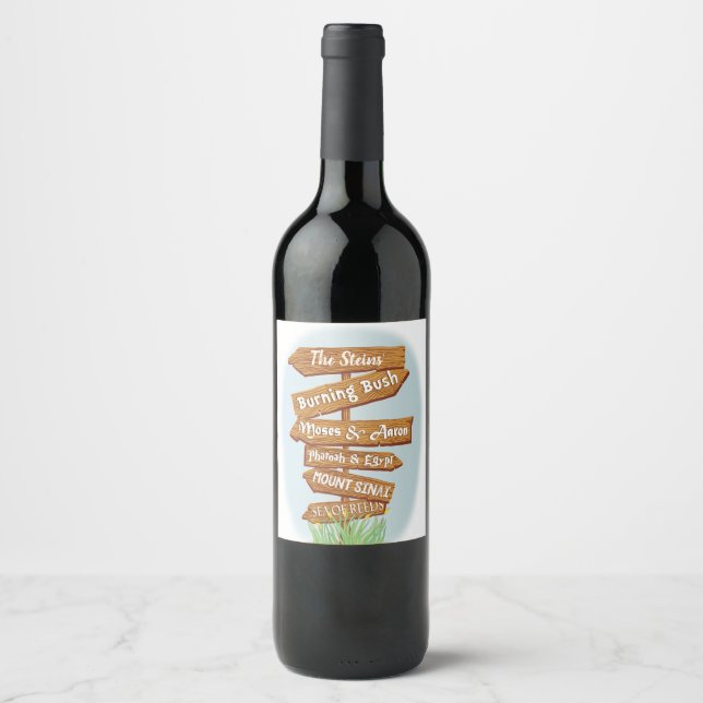 Passover Personalise Signs of the Time Wine Label (Front)