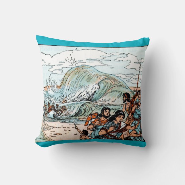 PASSOVER PESACH EXODUS RED SEA THROW PILLOW (Front)