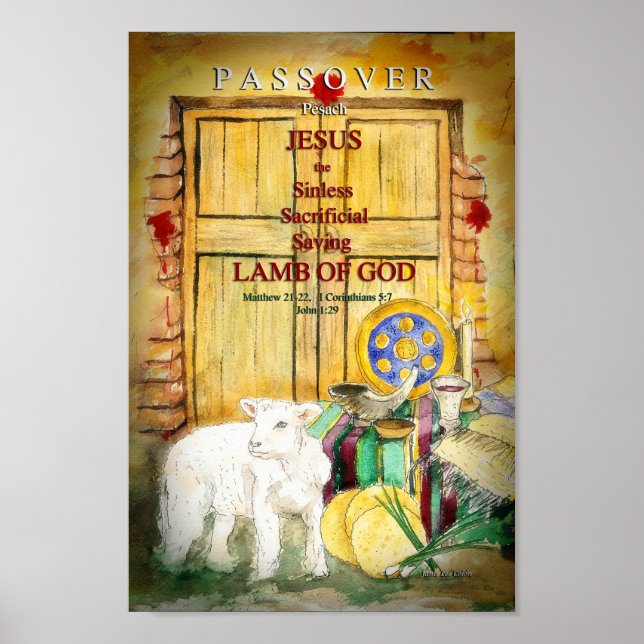 Passover Pesach Inspirational Art Poster (Front)