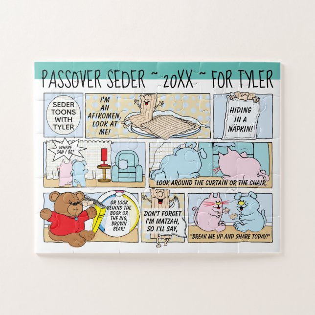 Passover Puzzle Afikomen Toons (Horizontal)
