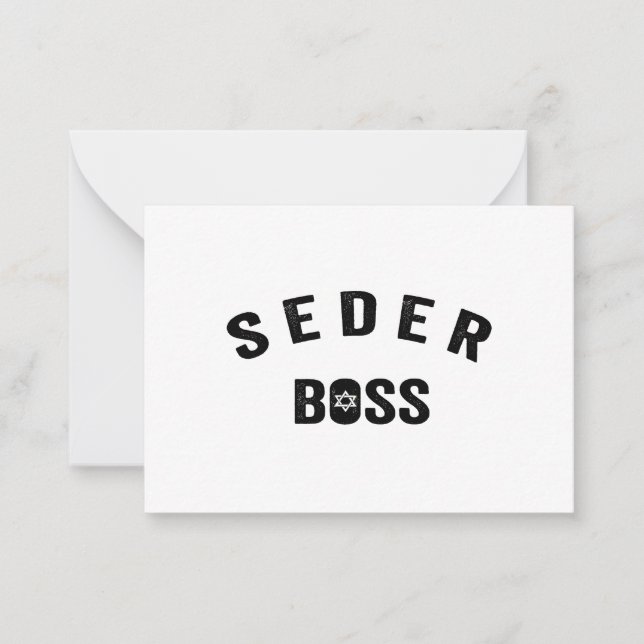 Passover Seder Boss My Rules Jewish Funny Gift  Card (Front)