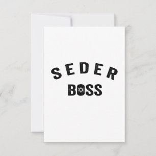 Passover Seder Boss My Rules Jewish Funny Gift Thank You Card