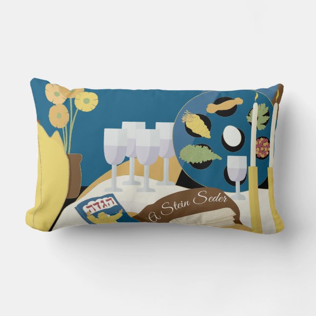 Passover Seder Lumbar Pillow "A Passover Seder (Front)