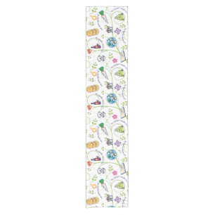 Passover Seder Matza Wine Frogs Colorful Quirky Short Table Runner