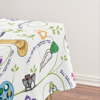 Passover Seder Matza Wine Frogs Colourful Quirky Tablecloth