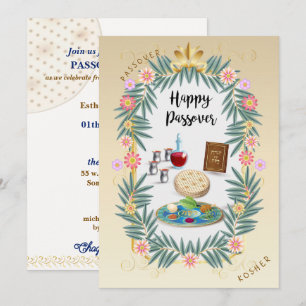 Passover Seder Pesach Jewish Holiday Invitation