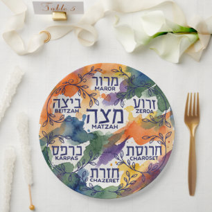 Passover Seder Plate Kearah for All Guests Pesach 