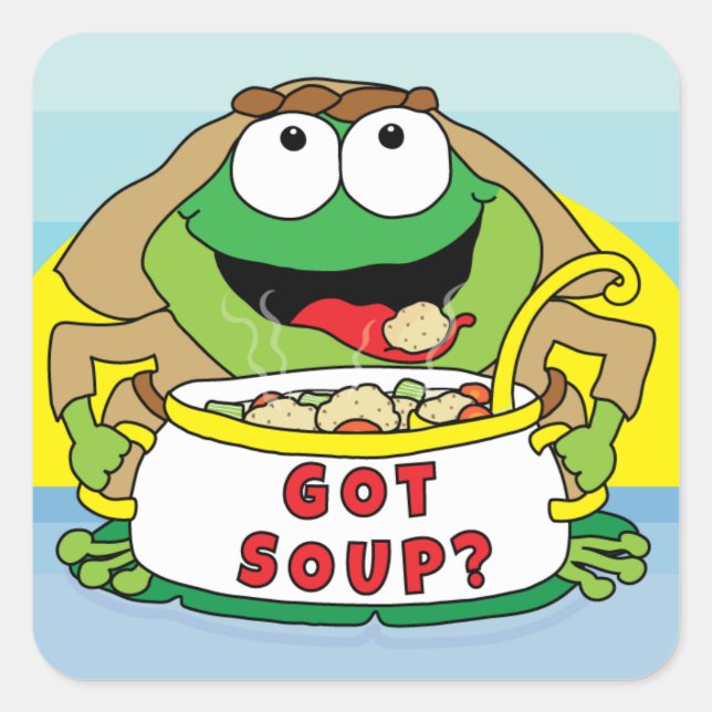 Passover Square Stickers "Got Soup?" (Front)