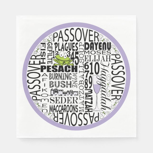 Passover Standard Napkins "Dayenu & more" (Front)