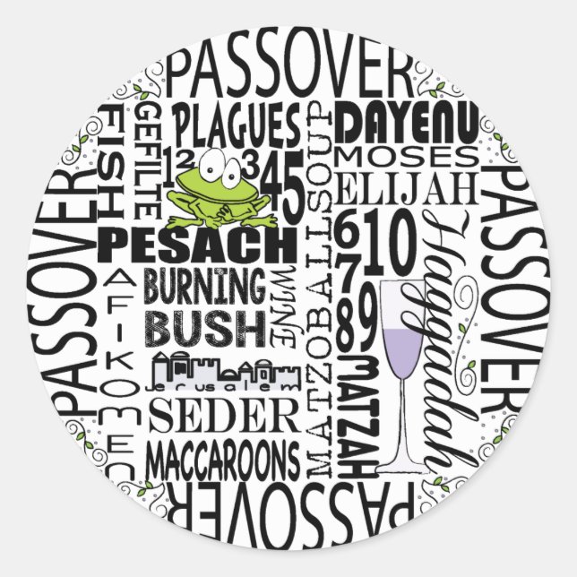Passover Sticker Circle "Passover Means..." (Front)