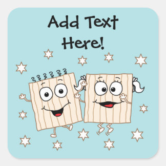 Passover Stickers Square "Matzahs"