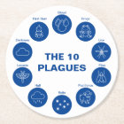 Passover The 10 Plagues Blue and White Seder