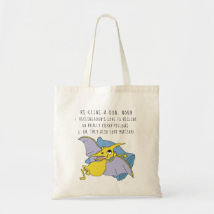 Passover Tote Bag Reclineadon Dinosaur