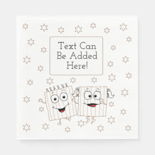 Passover White Standard Napkins Matzah Happy