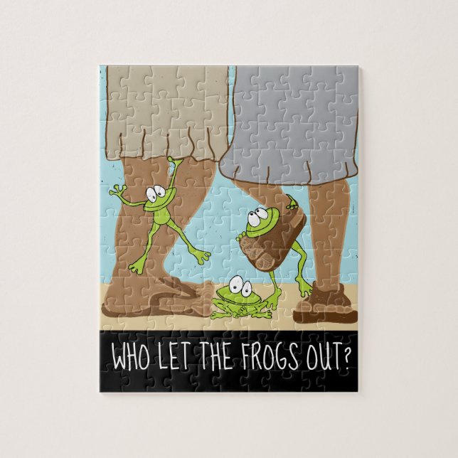 Passover WHO LET THE FROGS OUT?  Puzzle for Kids (Vertical)