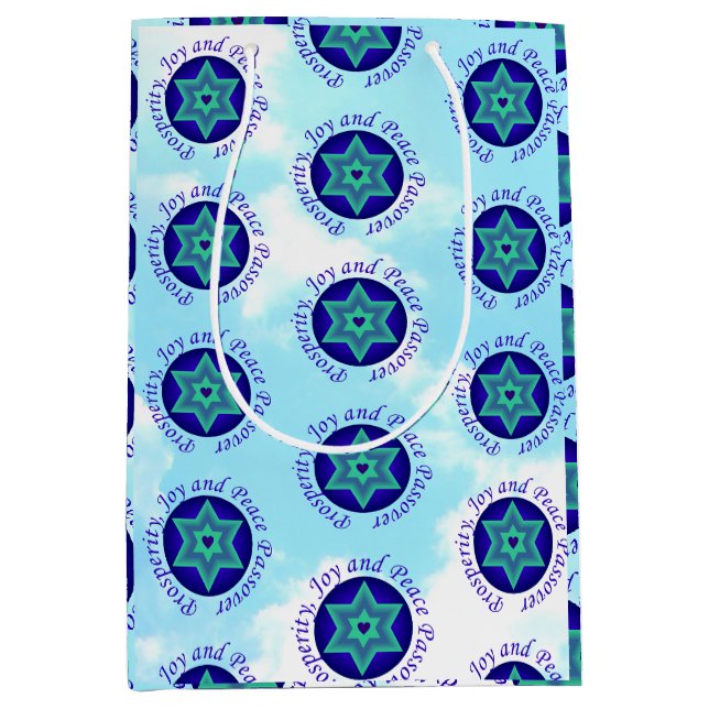 Passover wishes medium gift bag (Front)