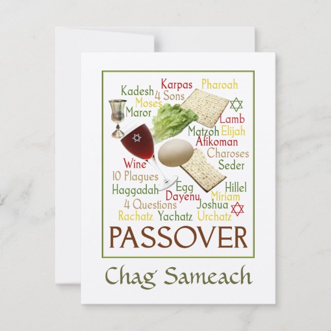 Passover Words Card (Front)