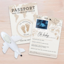 Passport Baby Shower Invitation – Travel Theme