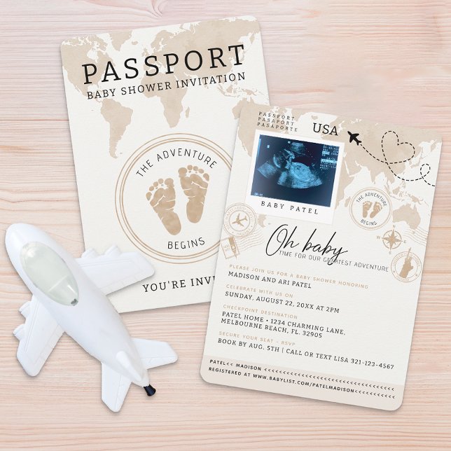 Passport Baby Shower Invitation – Travel Theme (Passport Baby Shower Invitation)