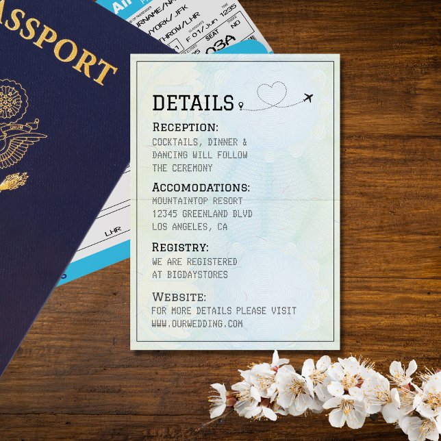 Passport Destination Wedding   Enclosure Card (Creator Uploaded)