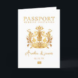 Passport Destination Wedding Faux gold invitation<br><div class="desc">Destination Wedding Passport Invitation faux Gold Foil ,  perfect for a destination wedding theme,  Travel Themed Wedding Invitation. To put the logo of any country or other changes please contact me.</div>
