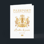 Passport Destination Wedding Faux gold invitation<br><div class="desc">Destination Wedding Passport Invitation faux Gold Foil ,  perfect for a destination wedding theme,  Travel Themed Wedding Invitation. To put the logo of any country or other changes please contact me.</div>