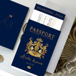 Passport Destination Wedding Faux gold invitation<br><div class="desc">Destination Wedding Passport Invitation faux Gold Foil ,  perfect for a destination wedding theme,  Travel Themed Wedding Invitation. To put the logo of any country or other changes please contact me.</div>