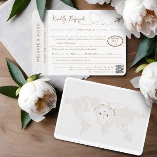 Passport Destination Wedding Travel Theme RSVP