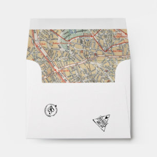 Passport Envelope with Stamps & Map