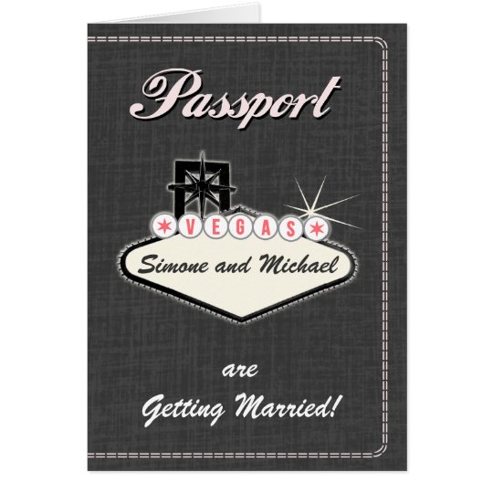 Passport Invitation or Save-the-Date LAS VEGAS