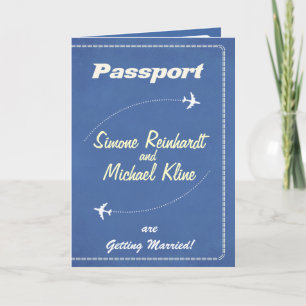 Passport Invitation or Save-the-Date Retro Airline