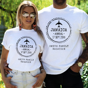 Passport Stamp Jamaica Family Vacation T-Shirt