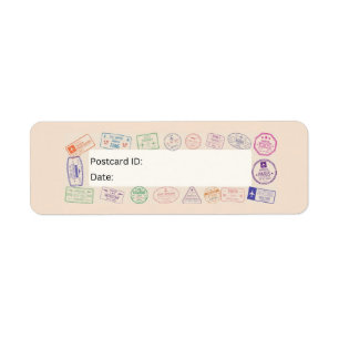 Passport Stamps Postcard ID Labels