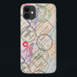 Passport Stamps Travel iPhone 11 Case<br><div class="desc">passport stamps travel themed case from Ricaso</div>
